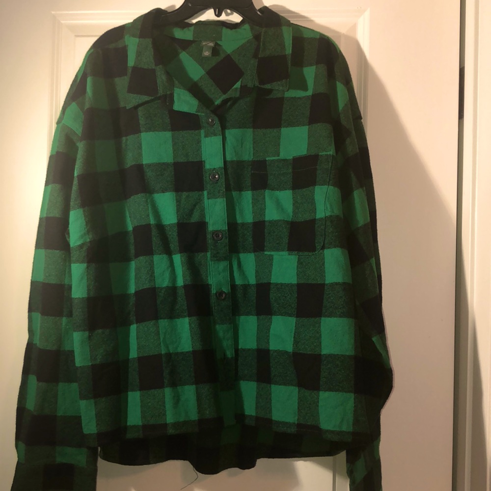 OVERSIZED plaid top
